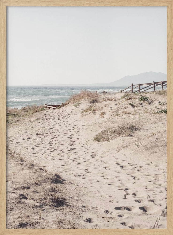 Poster - Beach_007 posterrahmen aus Naturholz