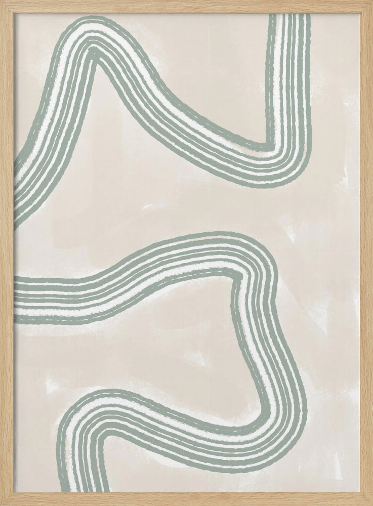 Juliste - Abstracto Twist luonnollinen puu julisteen kehys