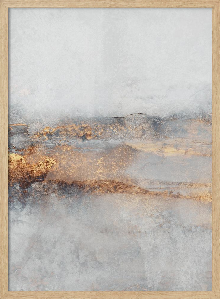 Poster - Fog posterframe van natuurlijk hout