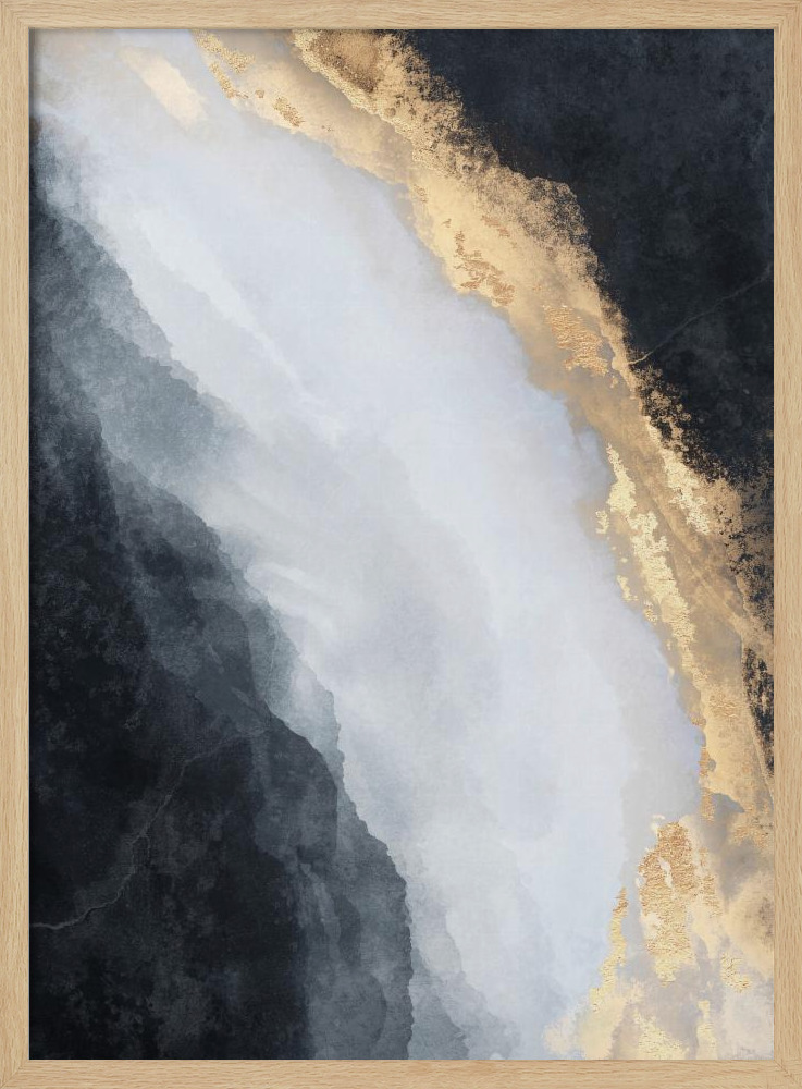 Poster - Stream posterframe van natuurlijk hout