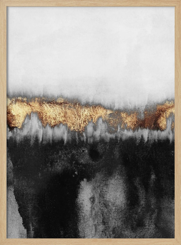 Poster - Gloomy posterframe van natuurlijk hout