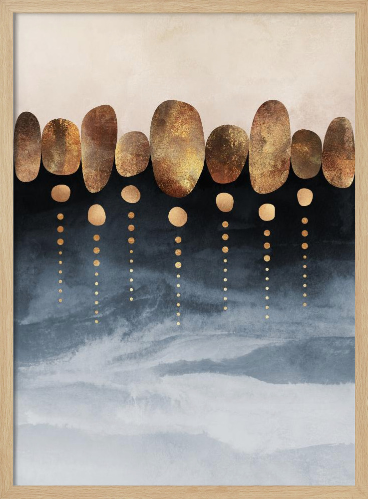 Poster - Natural Abstraction posterframe van natuurlijk hout