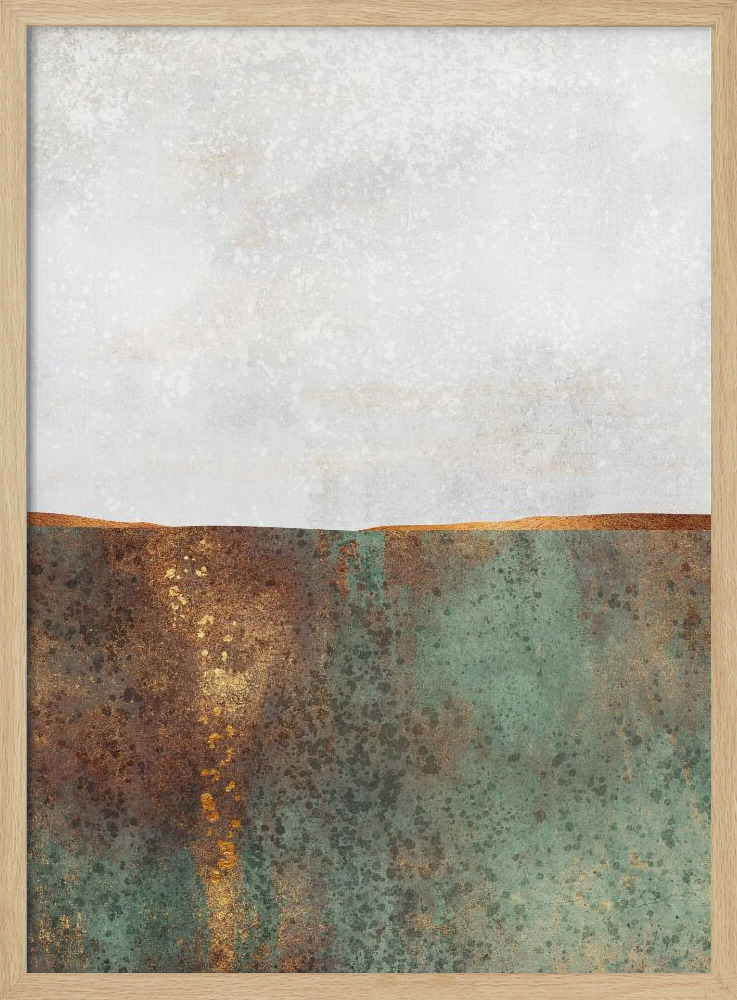 Poster - First Snow posterframe van natuurlijk hout