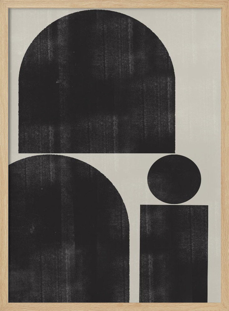 Poster - Shape Study No1. natural wood poster frame