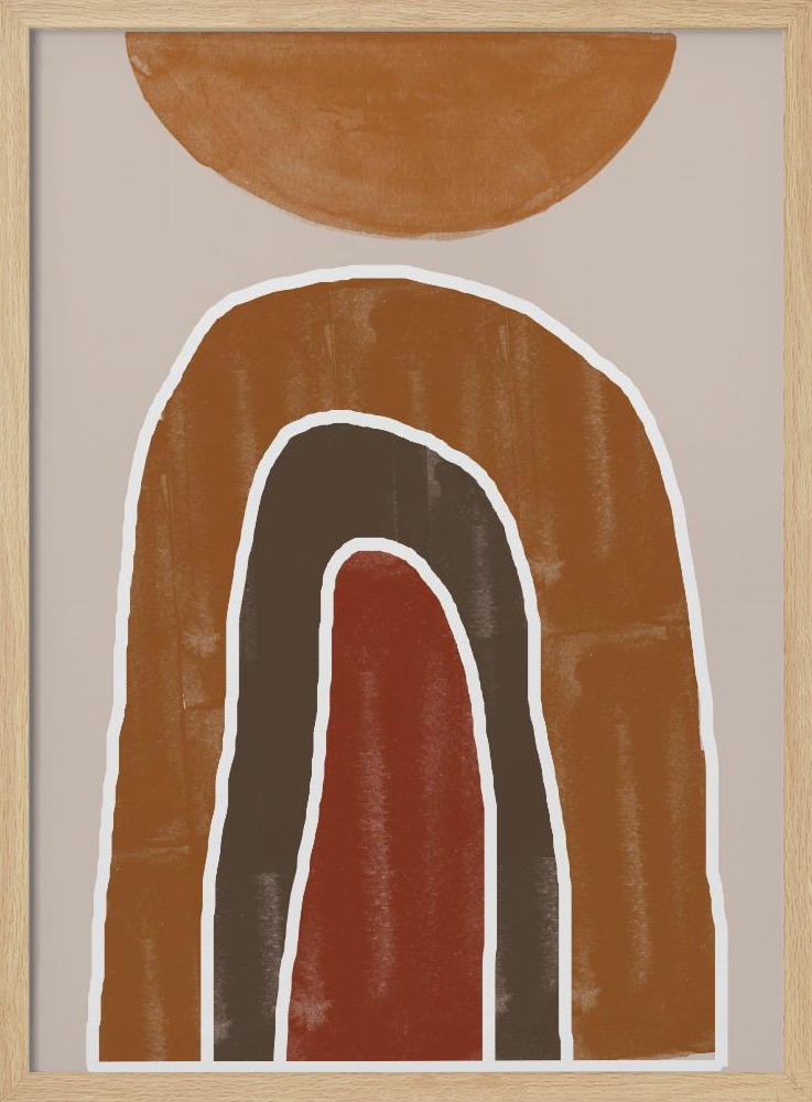 Affiche - Abstract Rainbow cadre de poster en bois naturel