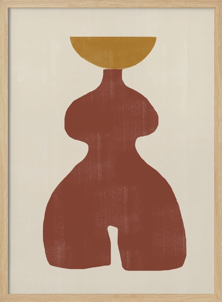 Poster - Vase No11. natural wood poster frame