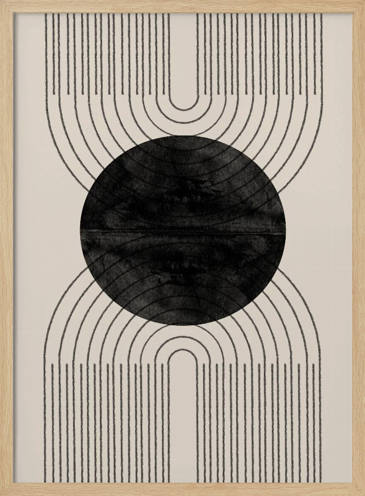 Poster - Arch Composition No3. natural wood poster frame