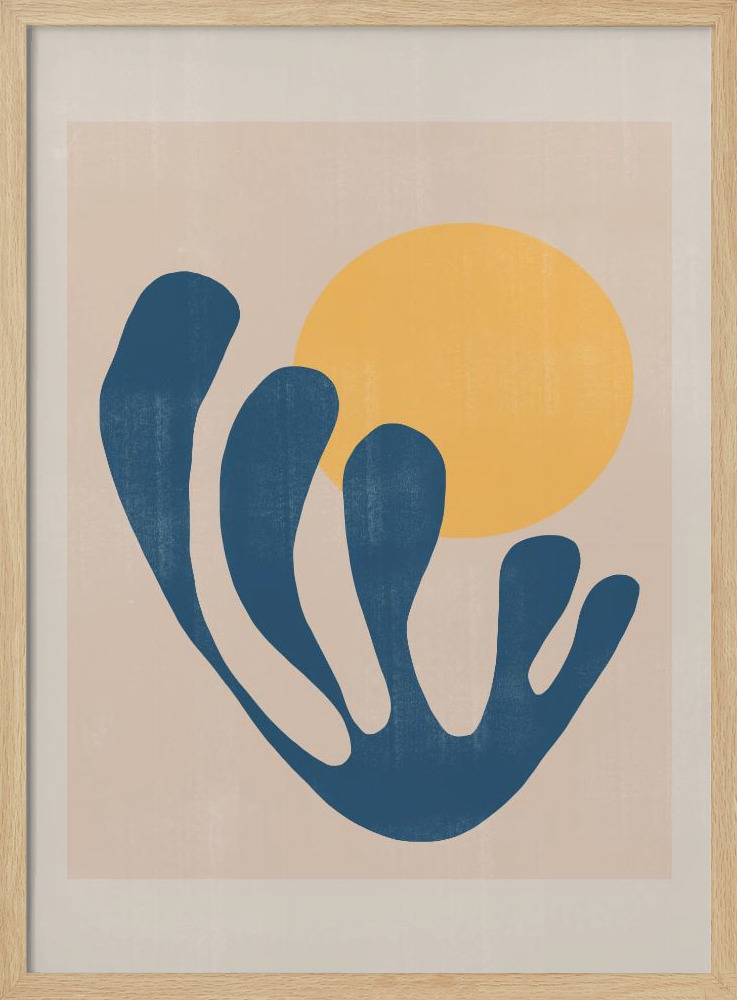 Poster - Modern Plant No1. natural wood poster frame