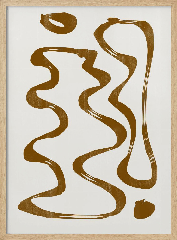 Poster - Abstract Line No7. posterrahmen aus Naturholz