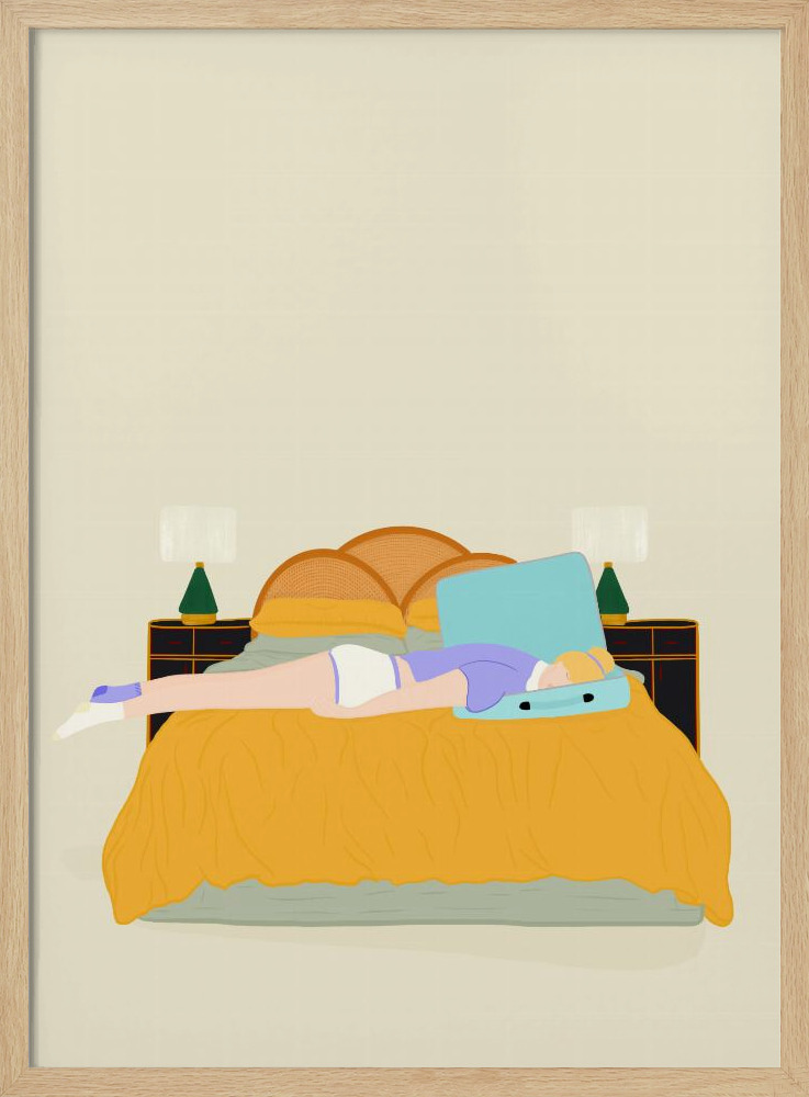 Póster - Digital Nomad natural wood poster frame