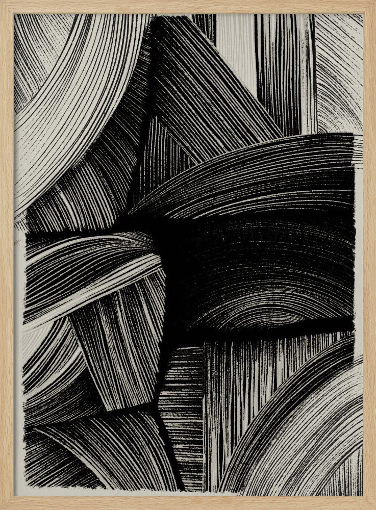 Poster - Straw No 1 natural wood poster frame