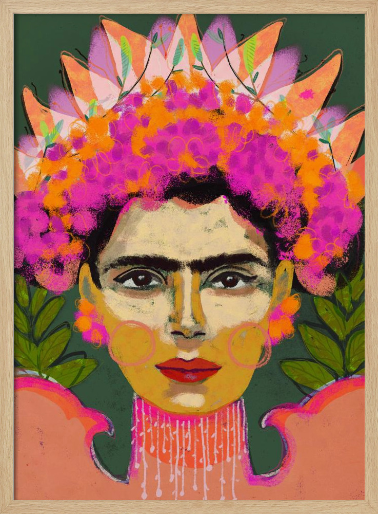 Poster - The Sense Of Colors natural wood poster frame
