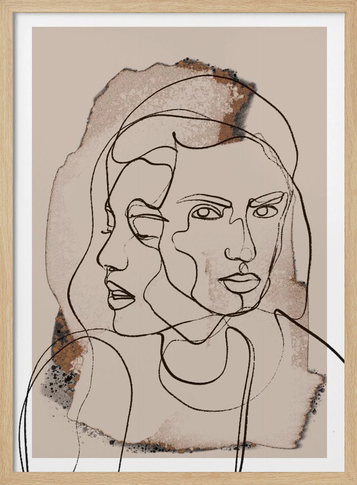 Poster - Time Whispers posterrahmen aus Naturholz