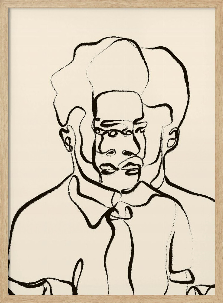 Poster - The Past And The Future posterrahmen aus Naturholz