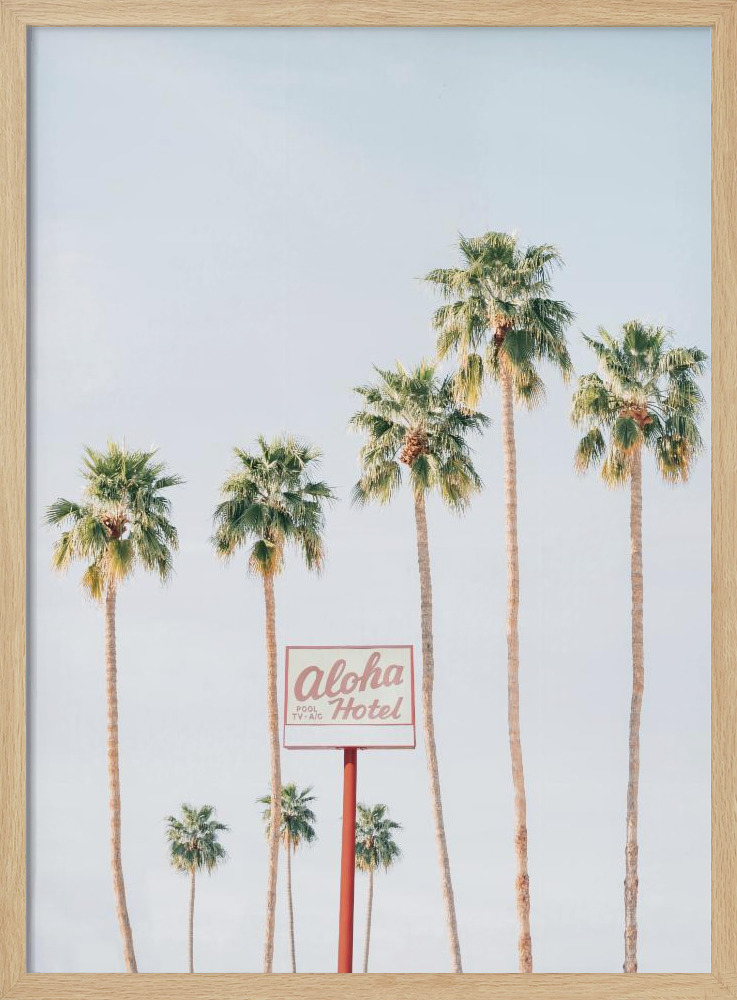 Poster - Aloha Hotel natural wood poster frame