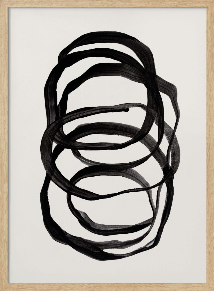 Poster - Abstract Lines II natural wood poster frame