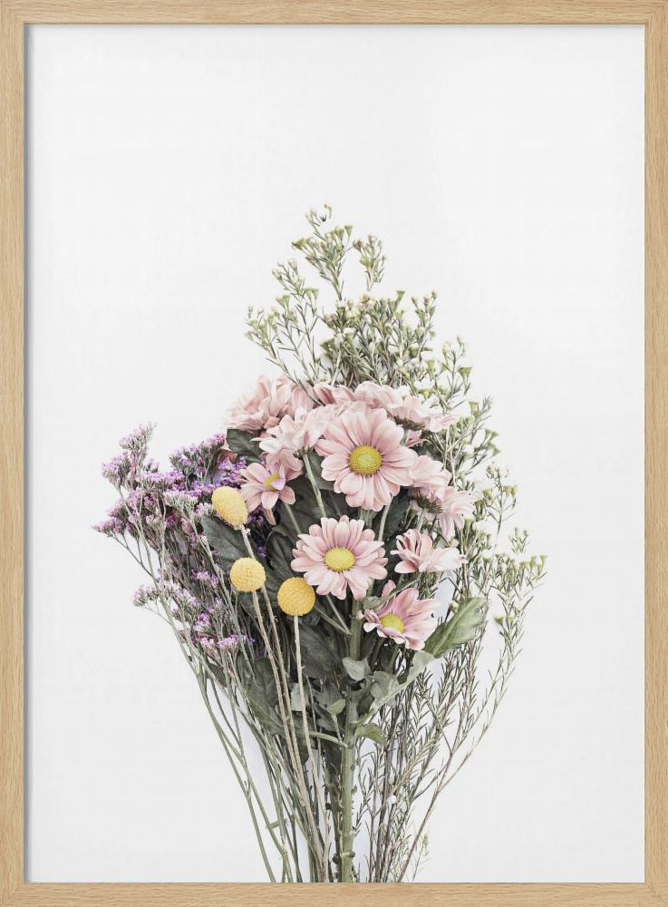 Poster - Wildflowers natural wood poster frame