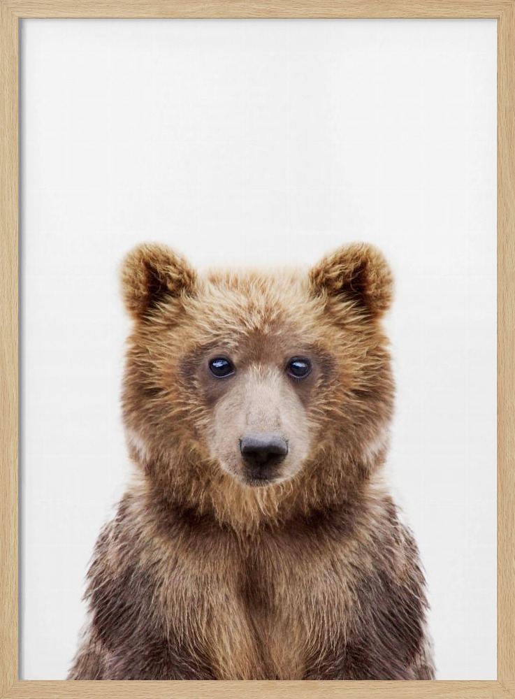 Poster - Baby Bear natural wood poster frame
