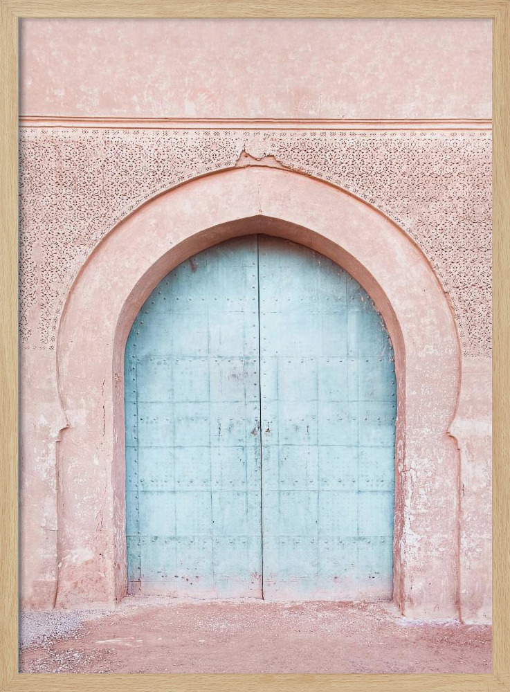 Poster - - Turquoise Door natural wood poster frame