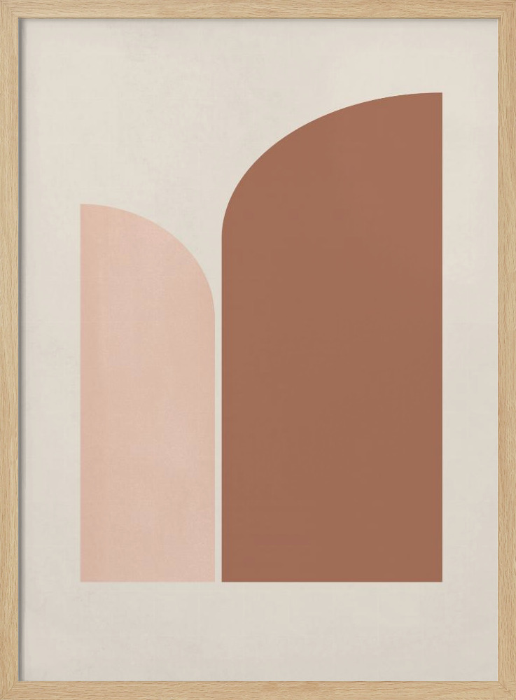 Poster - Retro Geometric natural wood poster frame