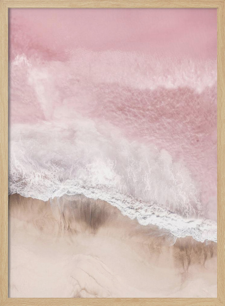 Affiche - Pink Sea cadre de poster en bois naturel