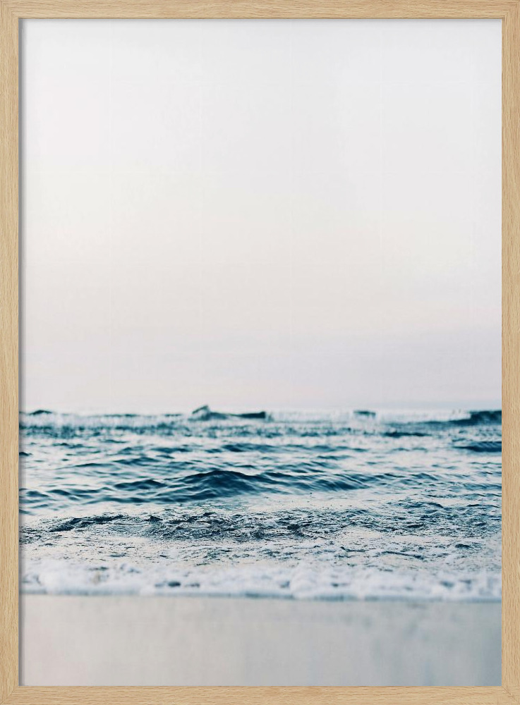 Poster - Abstract Waves natural wood poster frame