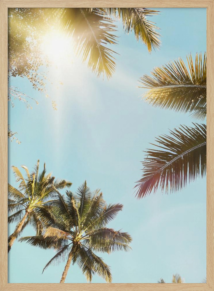 Poster - Sun Rays natural wood poster frame