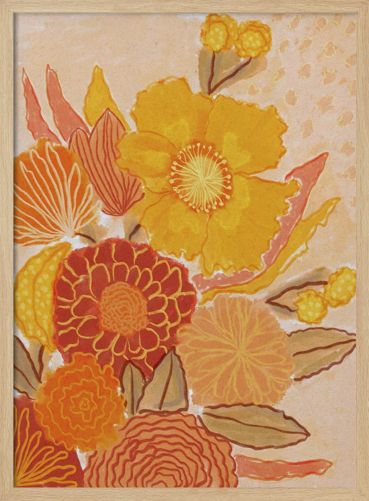 Affiche - Magic Bouquet cadre de poster en bois naturel