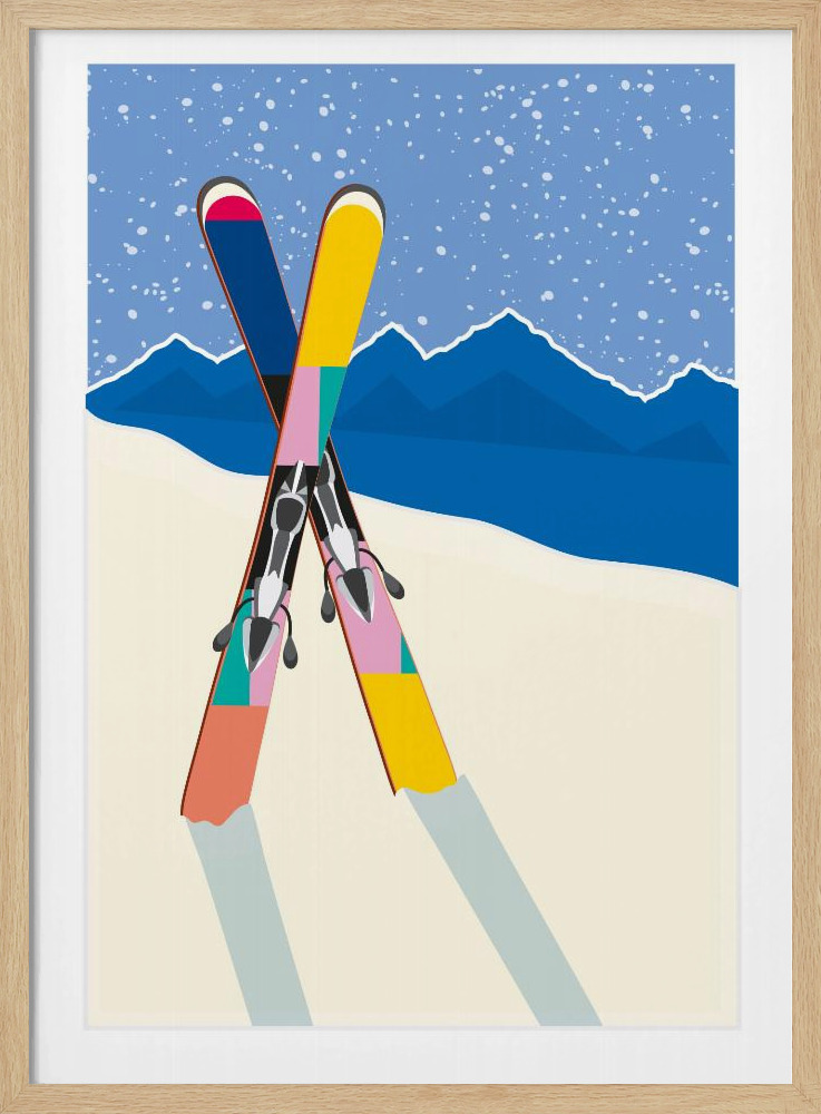 Poster - WINTER natural wood poster frame