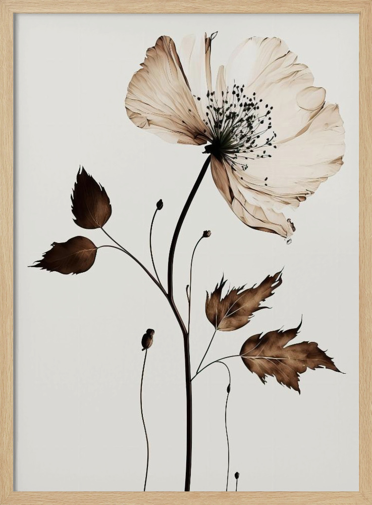 Poster - The Coffee Flower natural wood poster frame