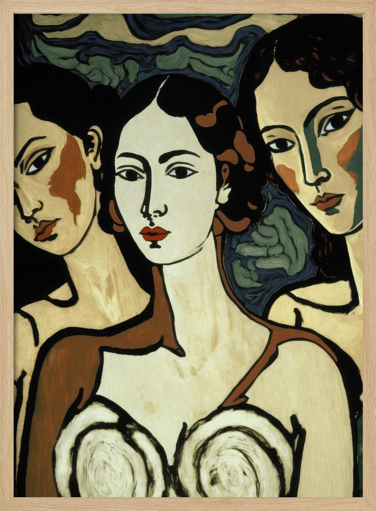 Poster - The Soul Sisters natural wood poster frame