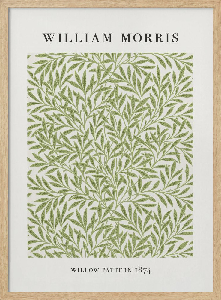 Plakat - Willow Pattern natural wood poster frame