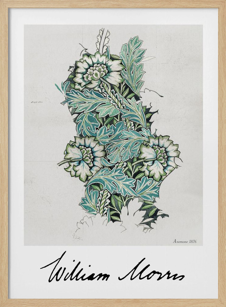 Affiche - Anemone cadre de poster en bois naturel