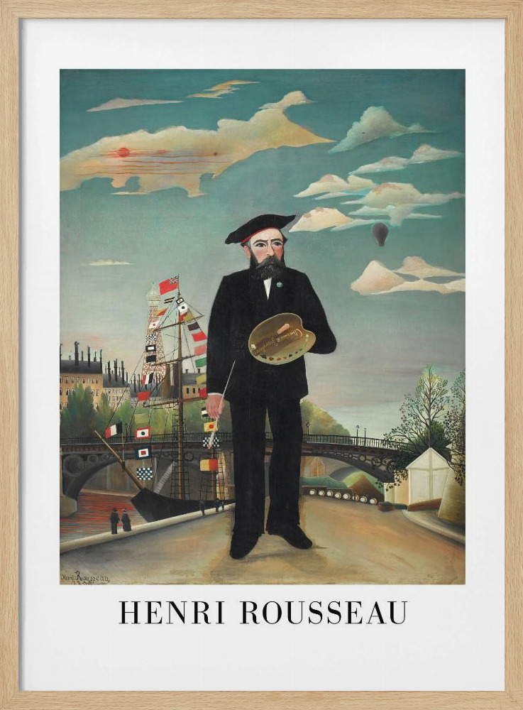 Poster - Self Portrait 1890 natural wood poster frame