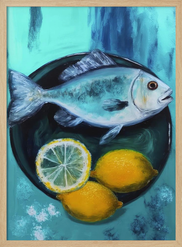 Poster - A Fishplate natural wood poster frame