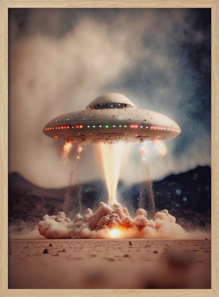 Poster - Planet 73 A natural wood poster frame