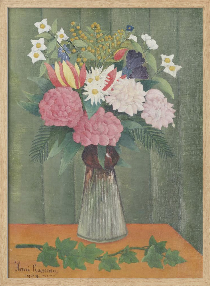 Juliste - Flowers In a Vase luonnollinen puu julisteen kehys