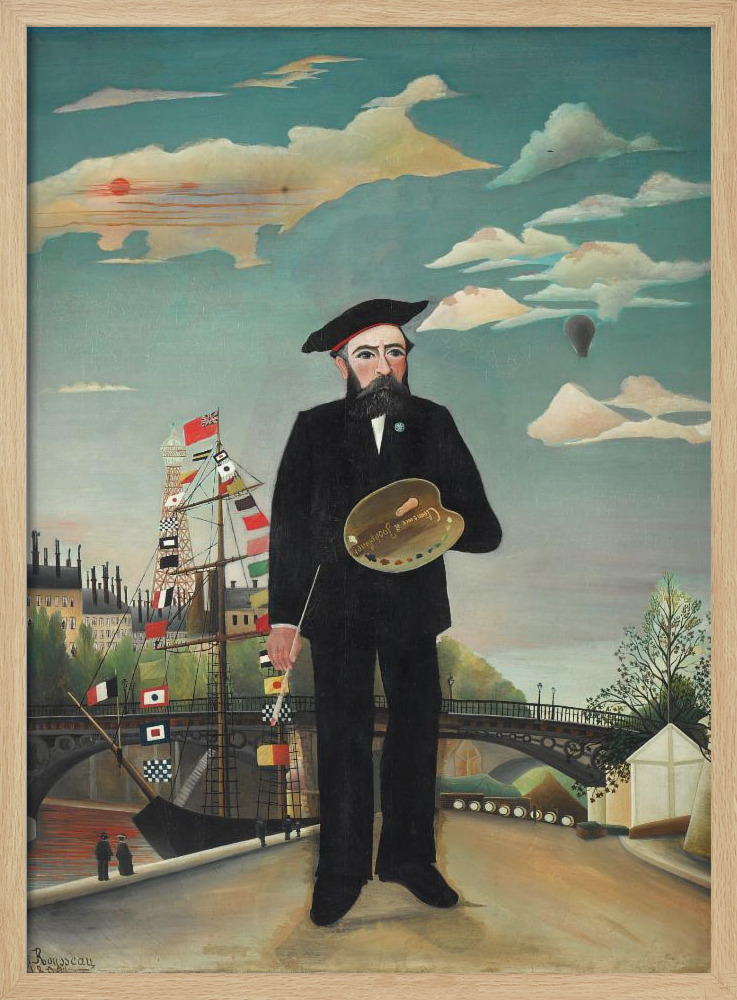 Affiche - Self Portrait 1890 cadre de poster en bois naturel