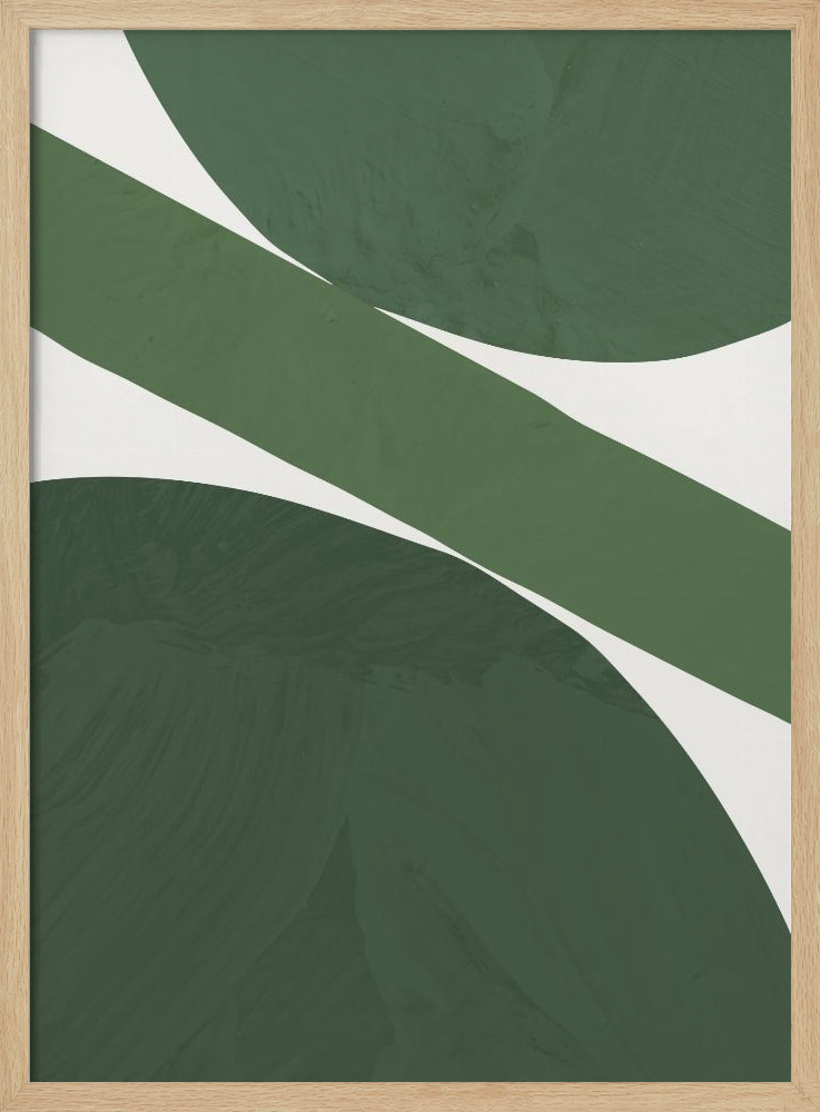 Poster - Green Abstract natural wood poster frame