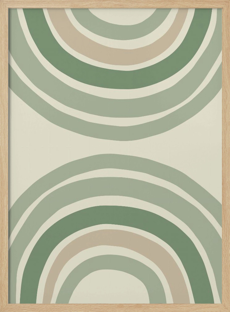 Poster - Green Rainbow natural wood poster frame