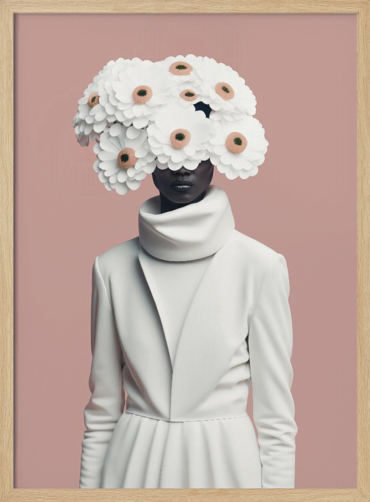 Poster - Flower Fashion natural wood poster frame
