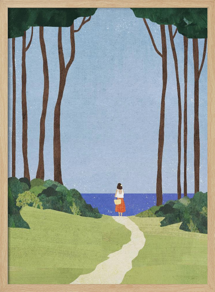 Plakat - Day Trip natural wood poster frame