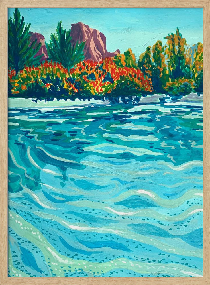 Póster - Sedona natural wood poster frame