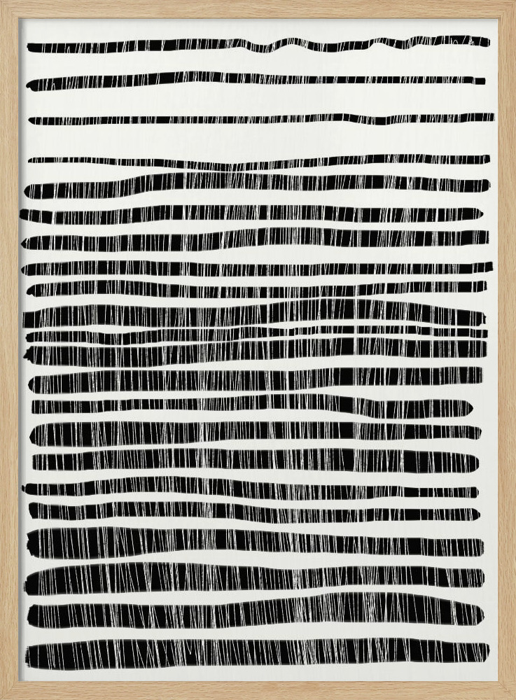 Poster - Lines natural wood poster frame