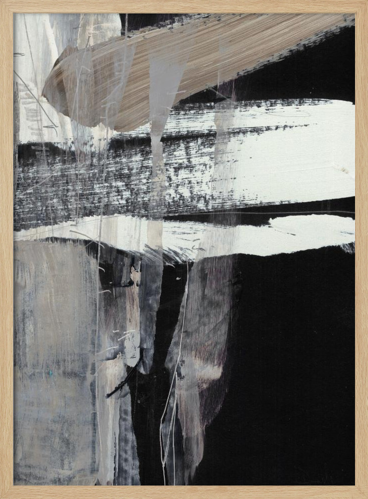 Poster - Falling natural wood poster frame