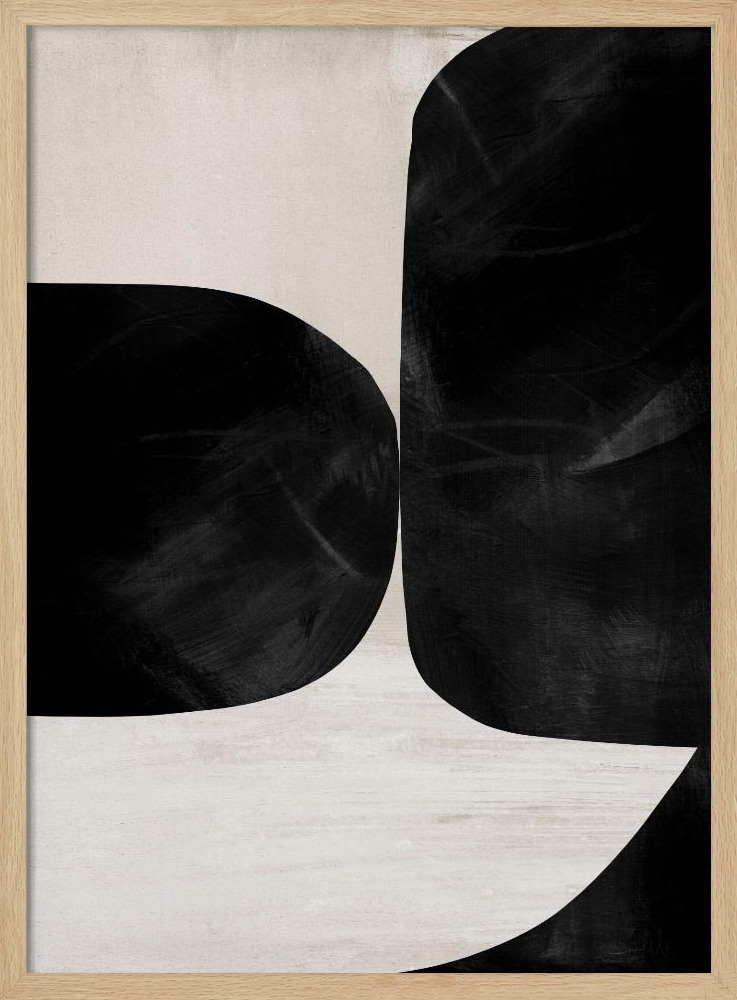 Poster - Night No2 natural wood poster frame