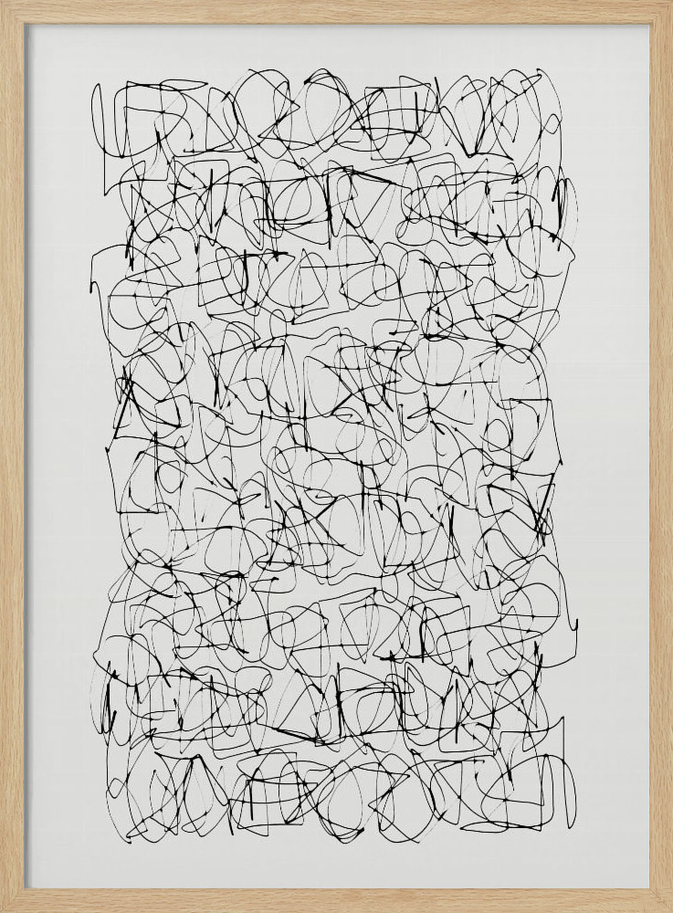 Poster - Circuitry natural wood poster frame
