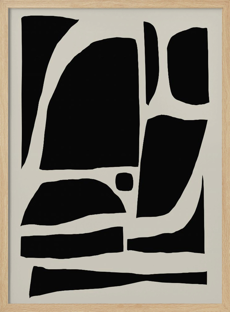 Poster - Pieces natural wood poster frame