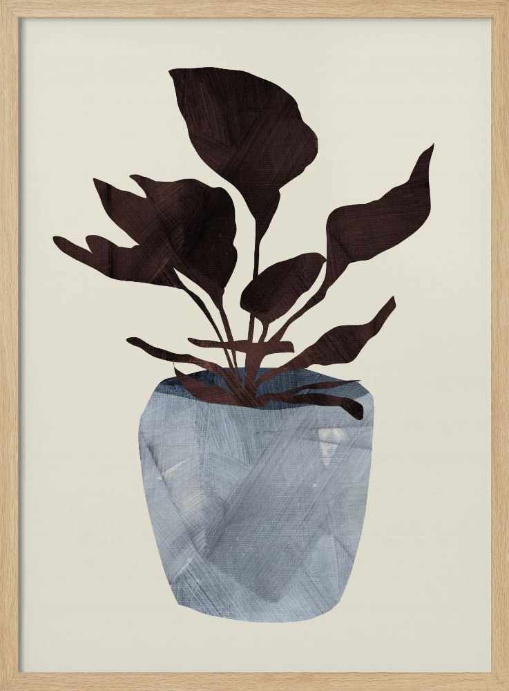 Poster - Country Plant posterframe van natuurlijk hout