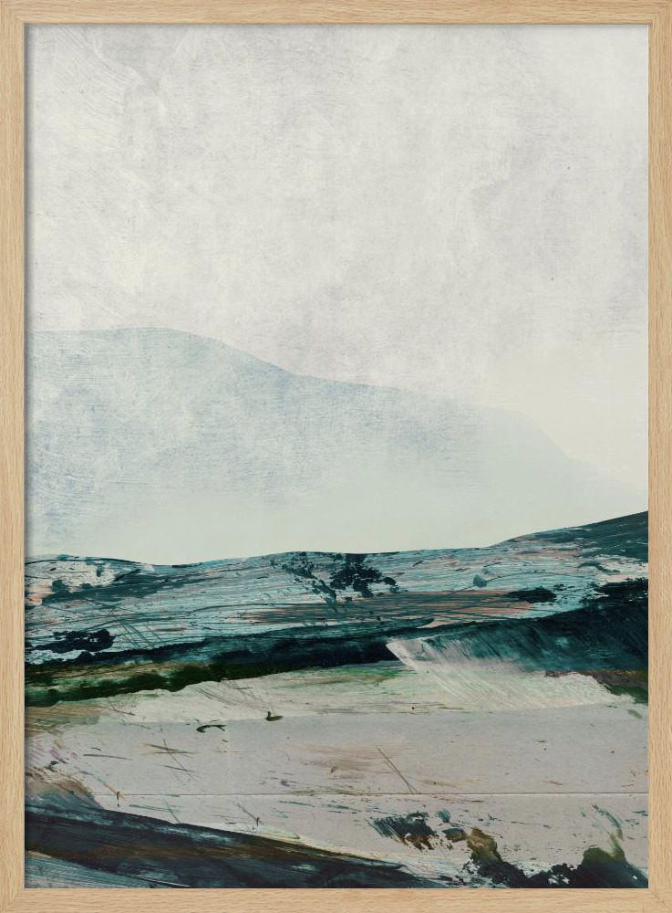 Poster - Mountains natural wood poster frame
